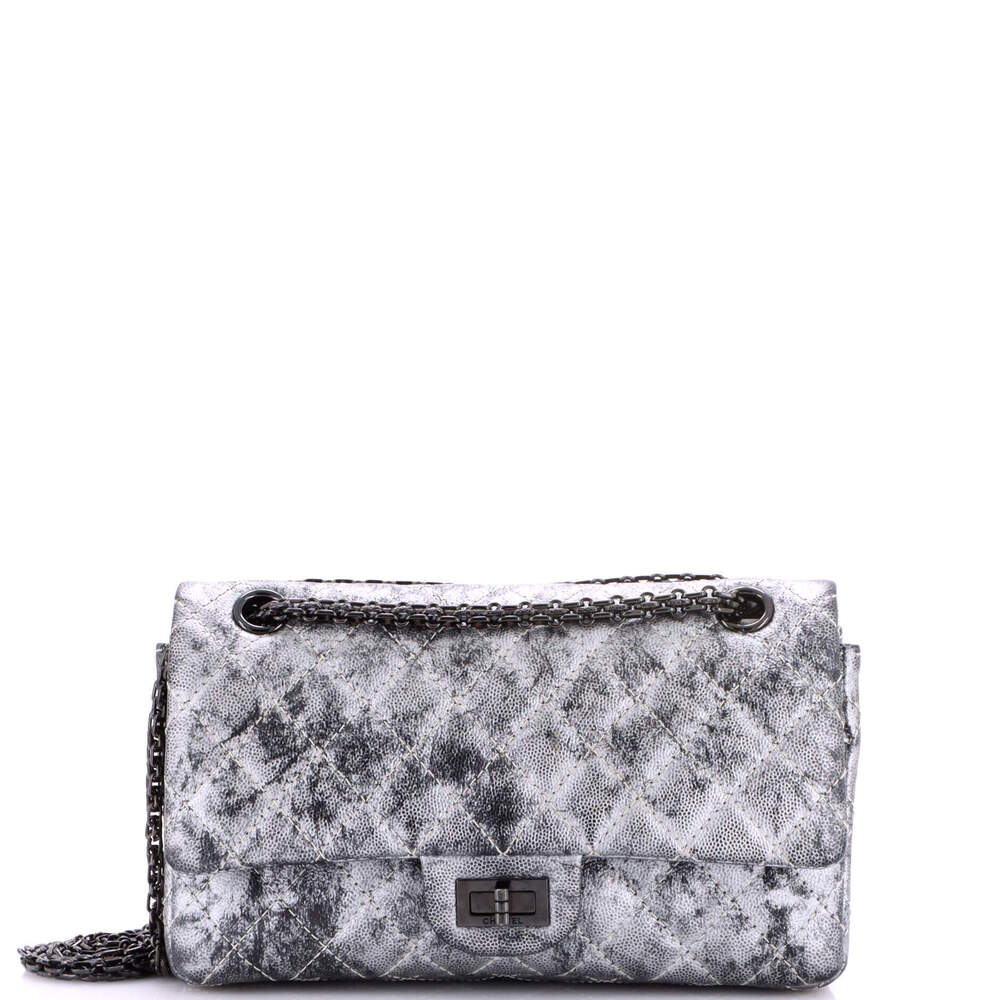 Chanel 226 Reissue 2.55 Flap Bag Quilted Metallic Caviar